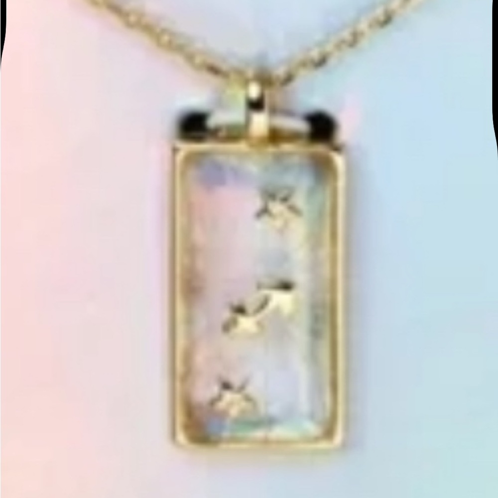 Sagittarius 14K Gold Dipped Necklace with Cubic Zirconia - Picture 2 of 2